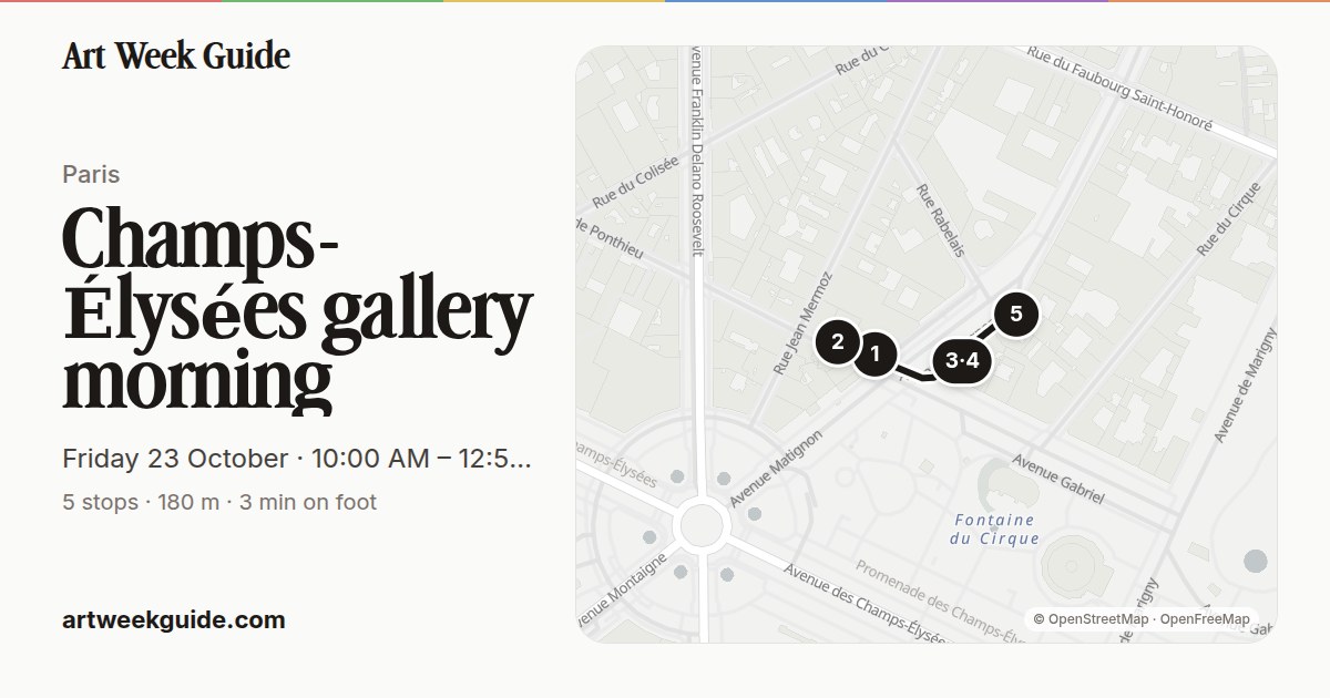 Link preview for Champs-Élysées / Matignon morning