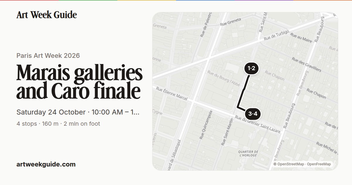 Link preview for Marais galleries and Caro finale