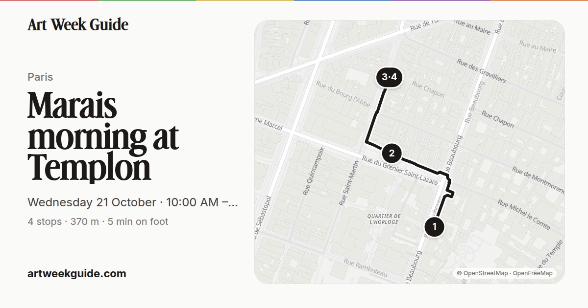 Link preview for Marais morning at Templon