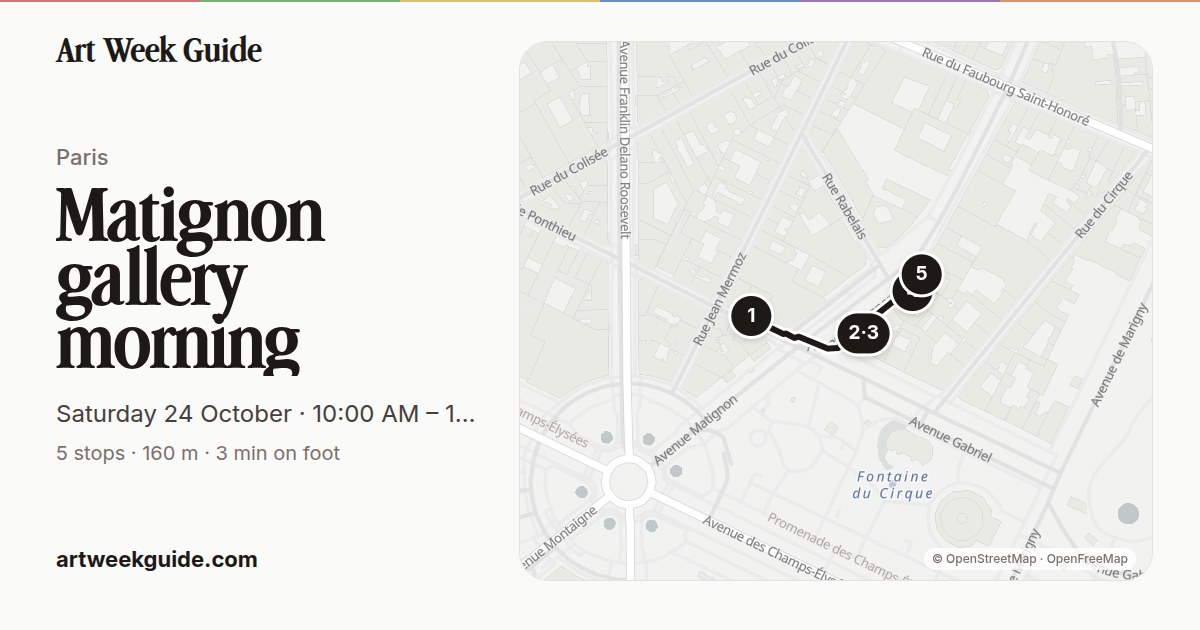 Link preview for Champs-Élysées / Matignon morning