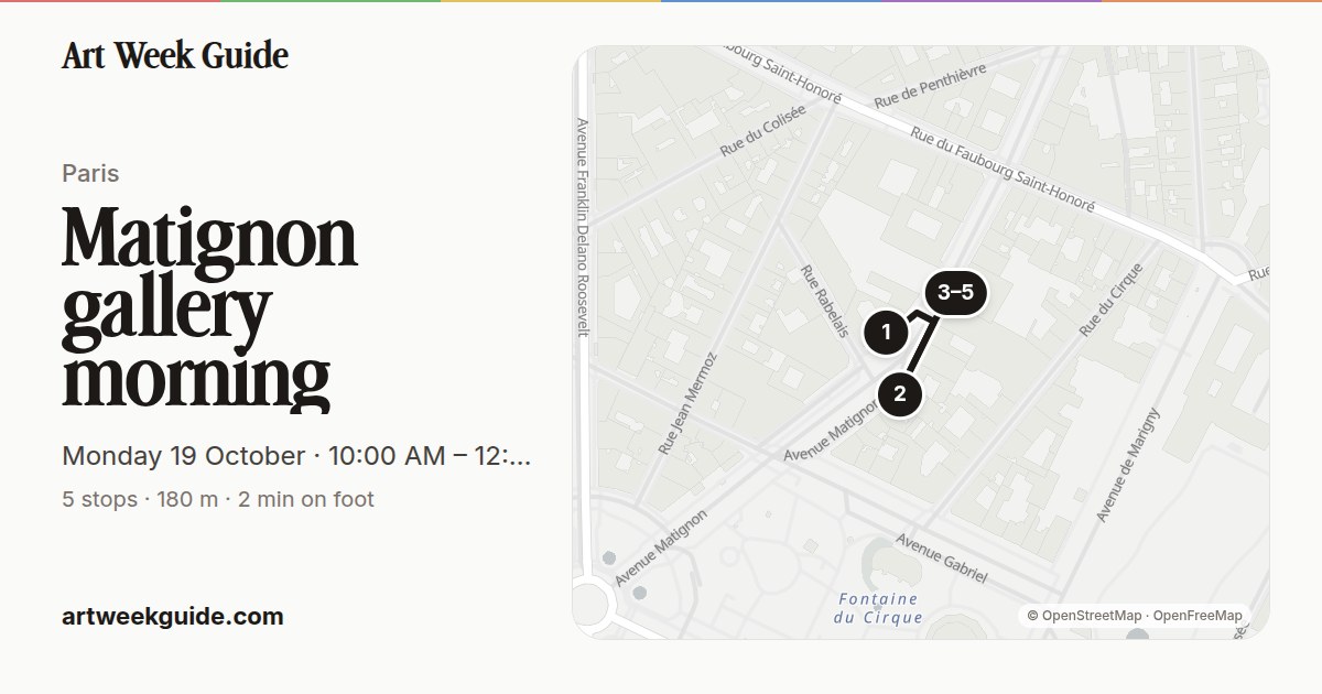 Link preview for Champs-Élysées / Matignon morning