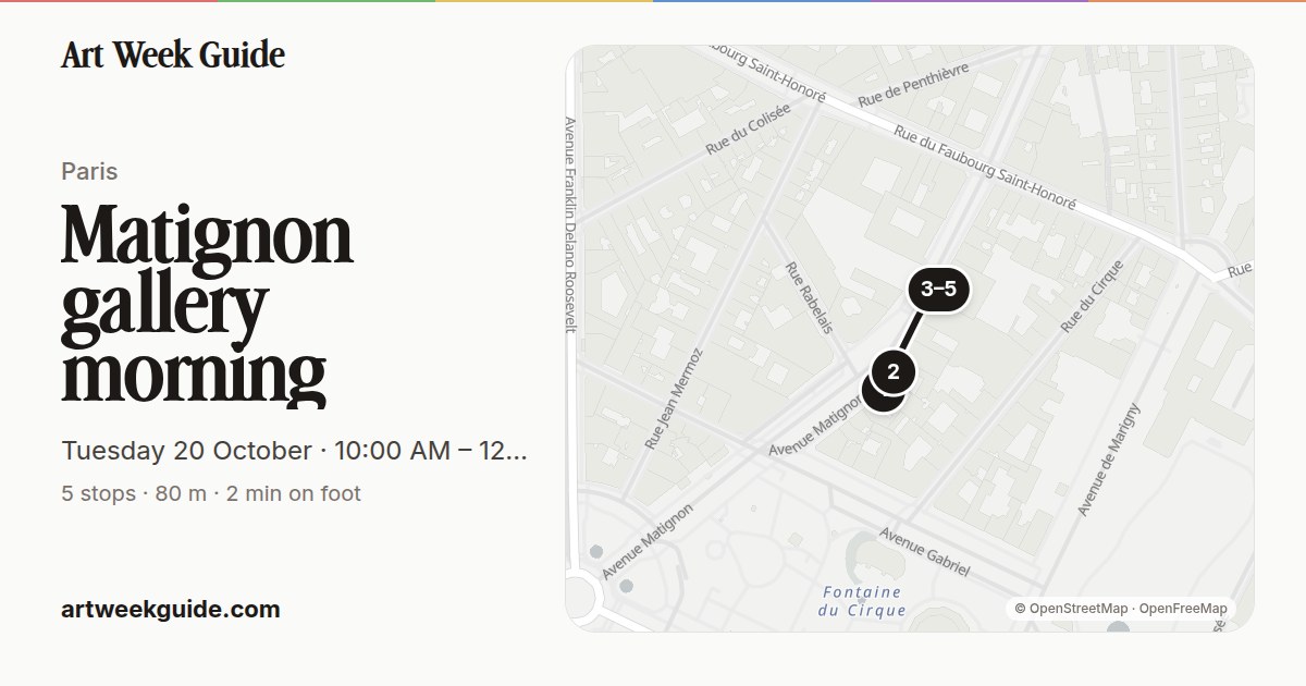 Link preview for Champs-Élysées / Matignon morning