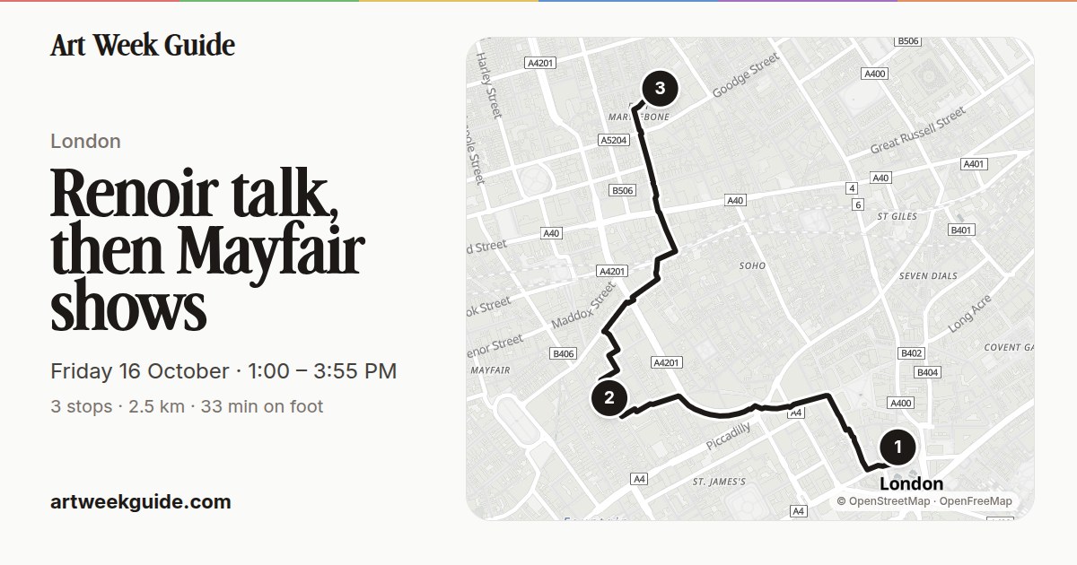 Link preview for Renoir talk, then Mayfair shows