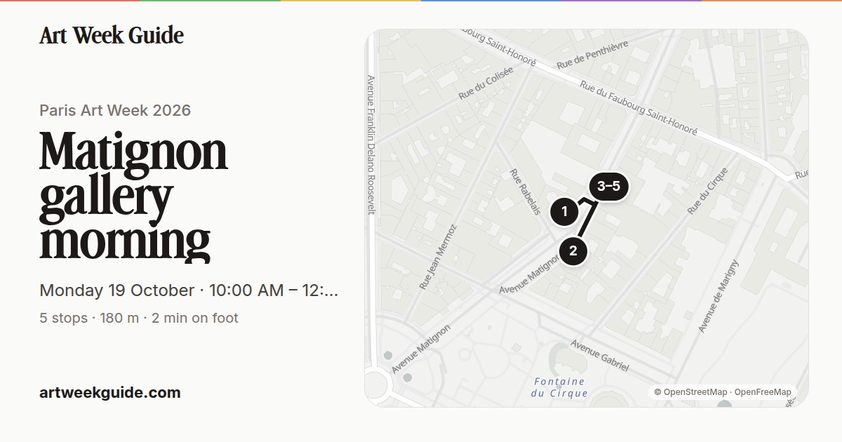 Link preview for Champs-Élysées / Matignon morning
