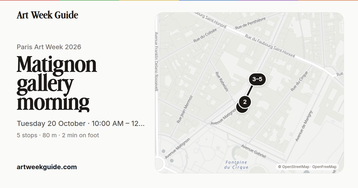 Link preview for Champs-Élysées / Matignon morning