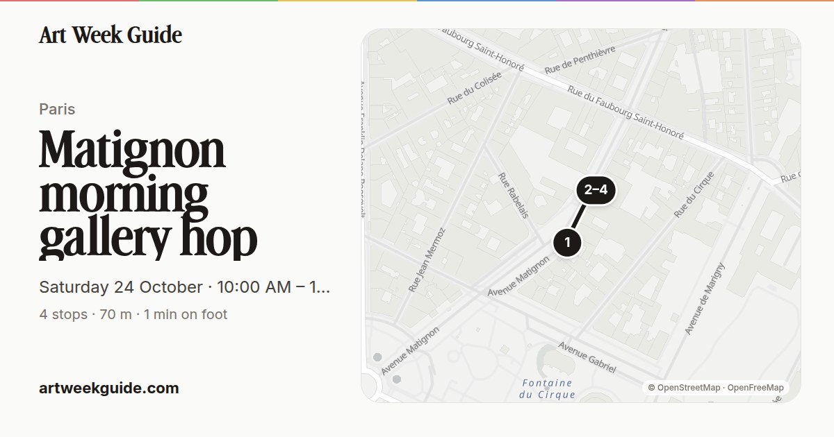 Link preview for Champs-Élysées / Matignon morning