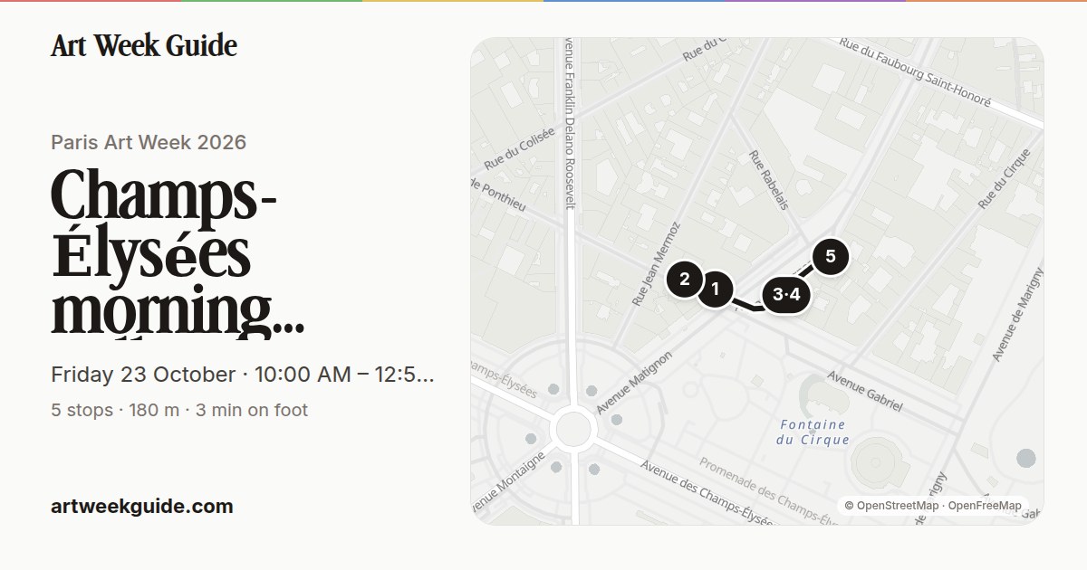 Link preview for Champs-Élysées / Matignon morning