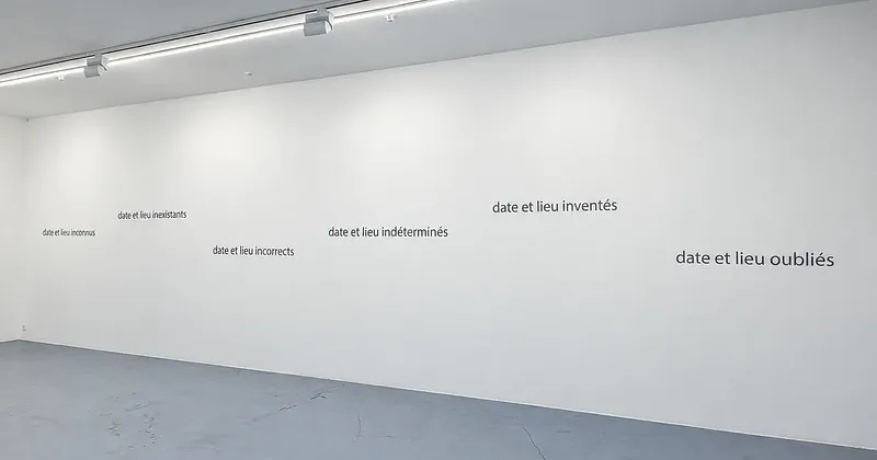 Ignasi Aballí: date et lieu incorrects