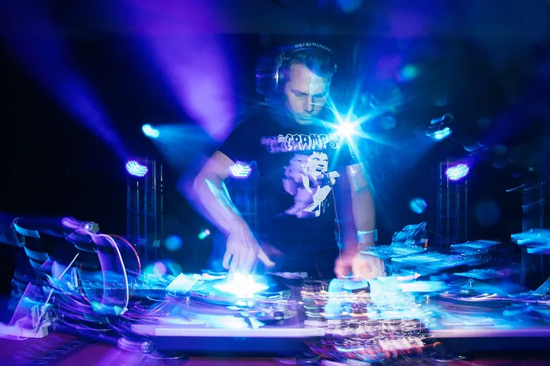 Shepard Fairey DJ set at the Aqua Art Miami VIP Preview
