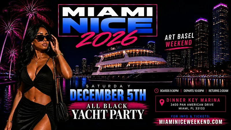 Miami Nice 2026: Art Basel Weekend All Black Yacht Party