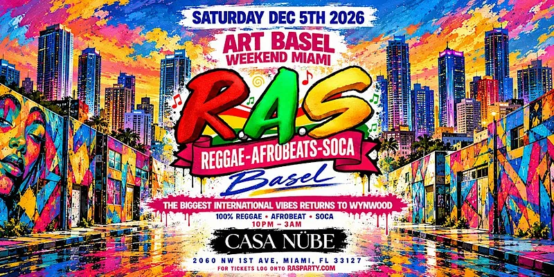 R.A.S Miami Art Basel: reggae, Afrobeat and soca night